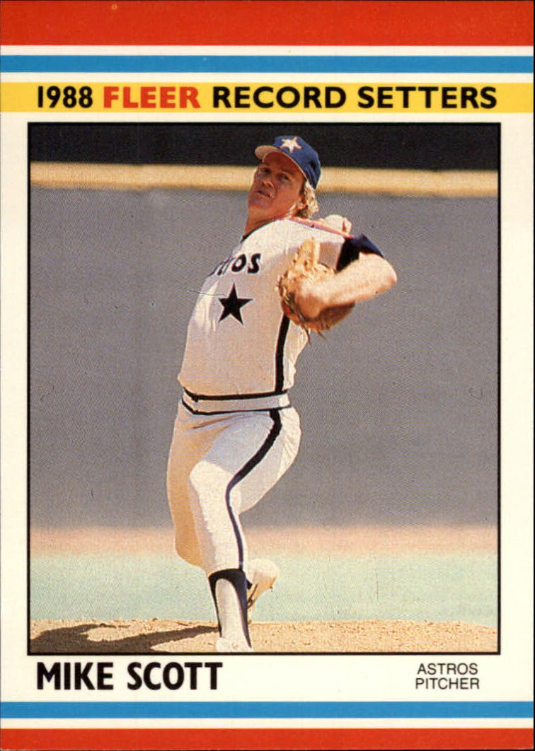 1988 Fleer Record Setters Baseball Cards       036      Mike Scott